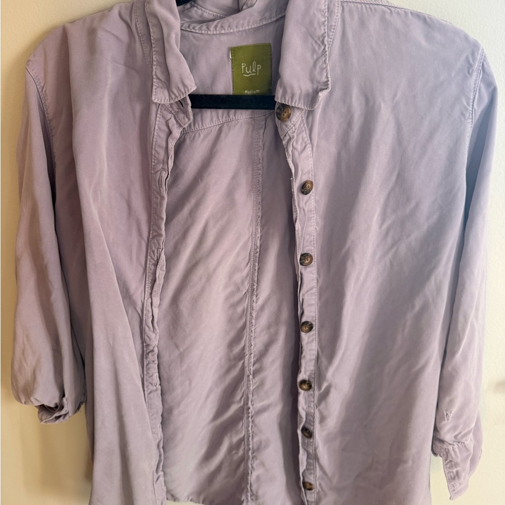 Vintage Purple Button-Up Shirt
